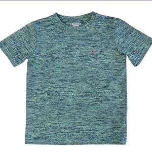 Champion Authentic Short Sleeve Blue and Green Tee Size 10/12